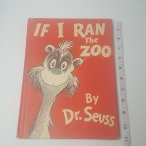 Vtg Dr. Seuss If I Ran The Zoo Hardcover Book